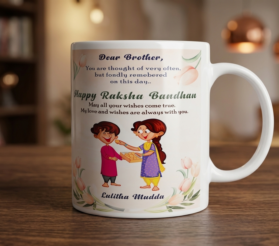 Raksha Bandhan Gift Mug for Brother & Sister Celebration