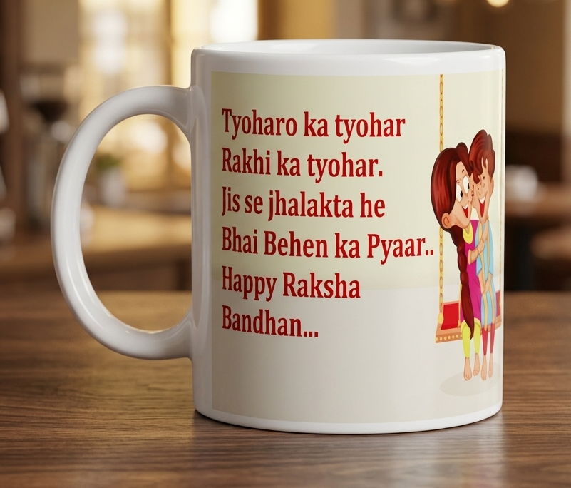 Raksha Bandhan Gift Mug for Brother & Sister Celebration
