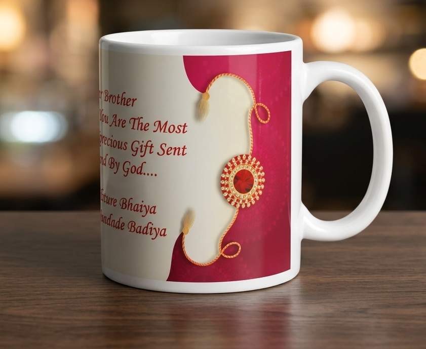 Premium Ceramic Rakhi Special Printed Tea & Coffee Mug