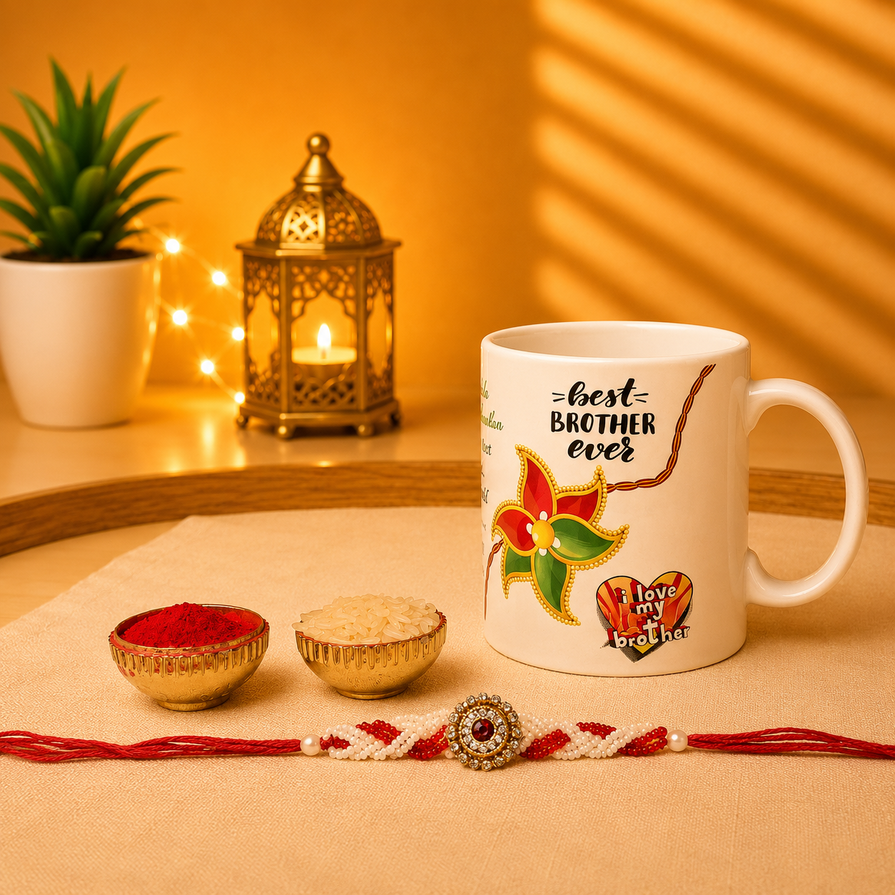 Rakhi Gift Combo with Happy Raksha Bandhan Printed Mug