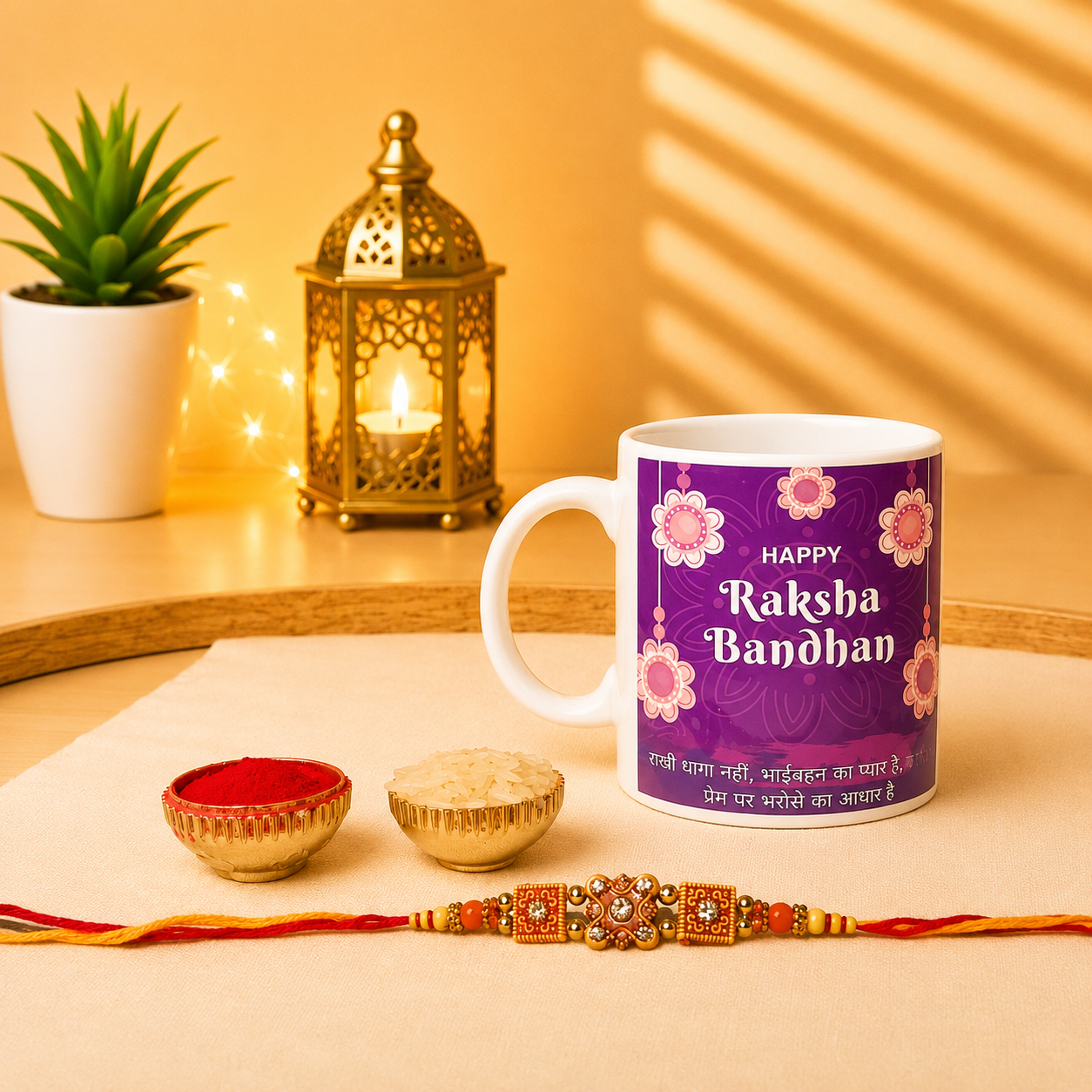 Rakhi Celebration Gift Combo with Ceramic Mug