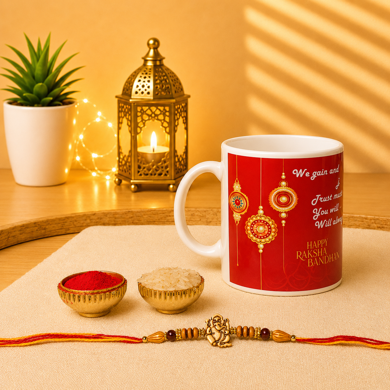 Printed Mug & Rakhi Combo for Raksha Bandhan