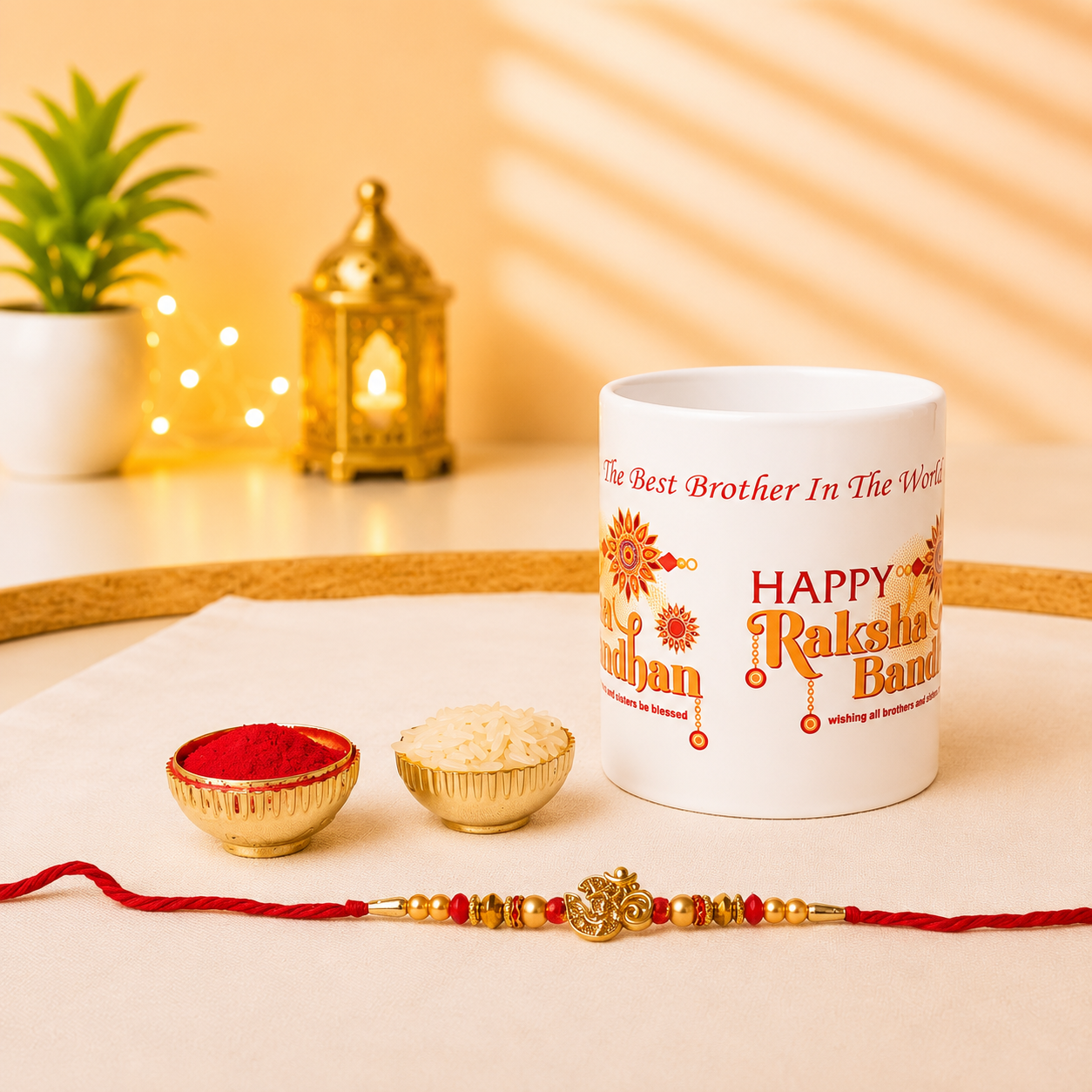 Brother Gift Combo with Rakhi, Mug, Roli & Rice