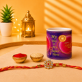 Elegant Rakhi Combo with Ceramic Coffee Mug