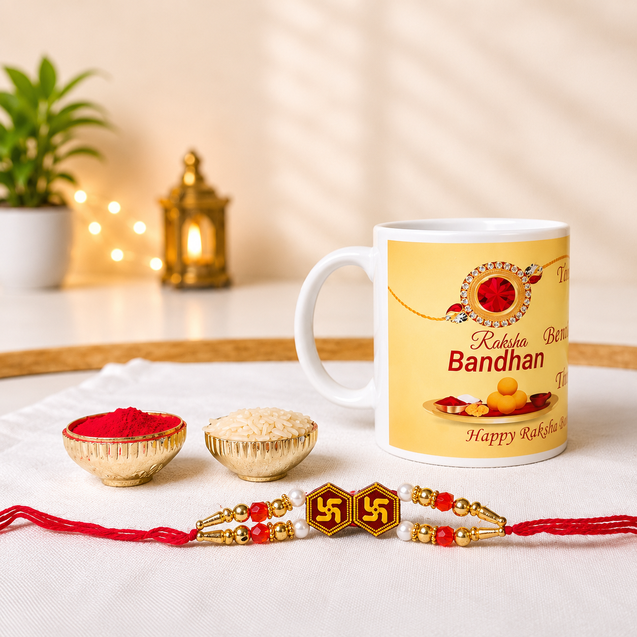 Premium Printed Mug Rakhi Combo Set