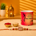 Rakhi Combo Gift with Roli, Rice & Mug